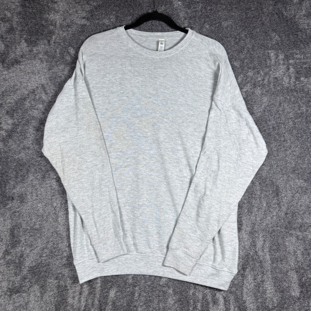 Alo Yoga Mens Small Heather Gray Crewneck Sweatshirt Oversized Pullover S